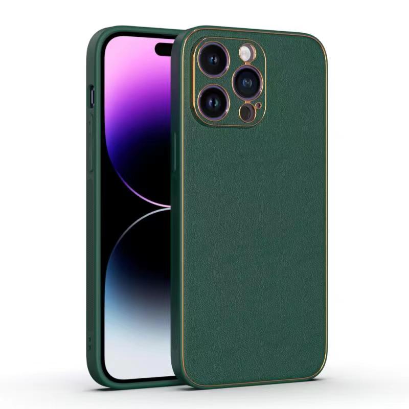 Husa Yolo - iPhone 15 Pro, Eco-Leather, TPU Edge, Green