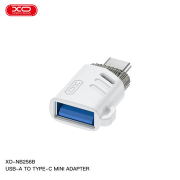 Adaptor OTG Transfer XO NB256B, USB-A la USB-C, 480Mps - Alb