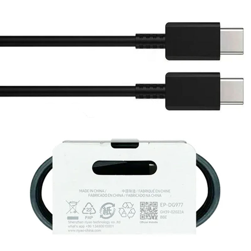 OEM (DG977B) - Cablu Date si Incarcare, USB-C la USB+C, 25W, 3A, 1m, Black [BULK]