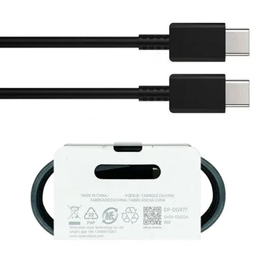 Cablu Date si Incarcare OEM DG977B, USB-C la USB+C, 25W, 3A, 1m - Negru
