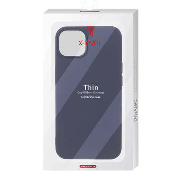 Husa X-Level Thin pentru iPhone 13 Pro Max, MicroFiber - Bleumarin