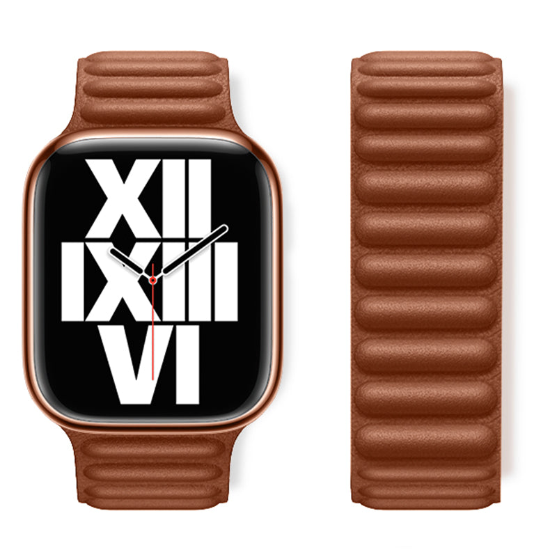 Curea Hoco WA23 pentru Apple Watch, Magnetic Chain, Silicon 42/44/45/49mm - Maro
