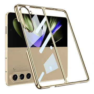 Husa Chrome pentru Samsung Z Fold6, Plastic Thin, Crystal - Auriu