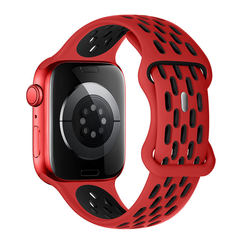 Curea Hoco WA19 pentru Apple Watch, Sport, Silicon 42/44/45/49mm - Rosu / Negru