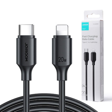 Cablu Date si Incarcare Joyroom S-CL020A9, USB-C la Lightning, PD20W, QC3.0, 2m - Negru