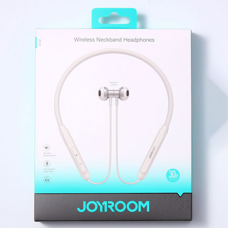 Joyroom (JR-D8) - Casti Wireless, InEar, Neck-Mount, BT 5.4, 170mAh, 30h, Creamy White