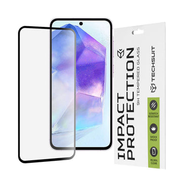 Folie Clear pentru Samsung A55, Full Glass - Transparent / Negru