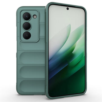 Husa Wave pentru Xiaomi Redmi Note 15 5G, Grip Microfiber, ShockProof - Verde inchis