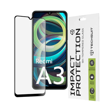 Folie Clear pentru Xiaomi Redmi A3, Poco C61, Full Glass - Transparent / Negru
