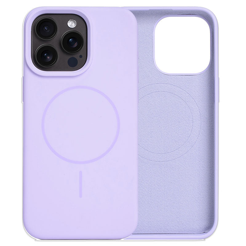 Husa MagThin - iPhone 15, Smooth Soft - MagSafe, Light Purple