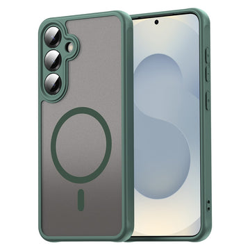 Husa MagFrost Pro pentru Samsung Galaxy A27, Matte MagSafe, Frosted - Rama verde inchis