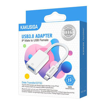 Adaptor OTG Transfer Kaku KSC-964, Lightning la USB-A, MultiFunction, 10cm - Alb