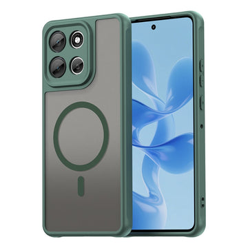 Husa MagFrost Pro pentru Motorola Moto G86, Matte MagSafe, Frosted Frame - Verde
