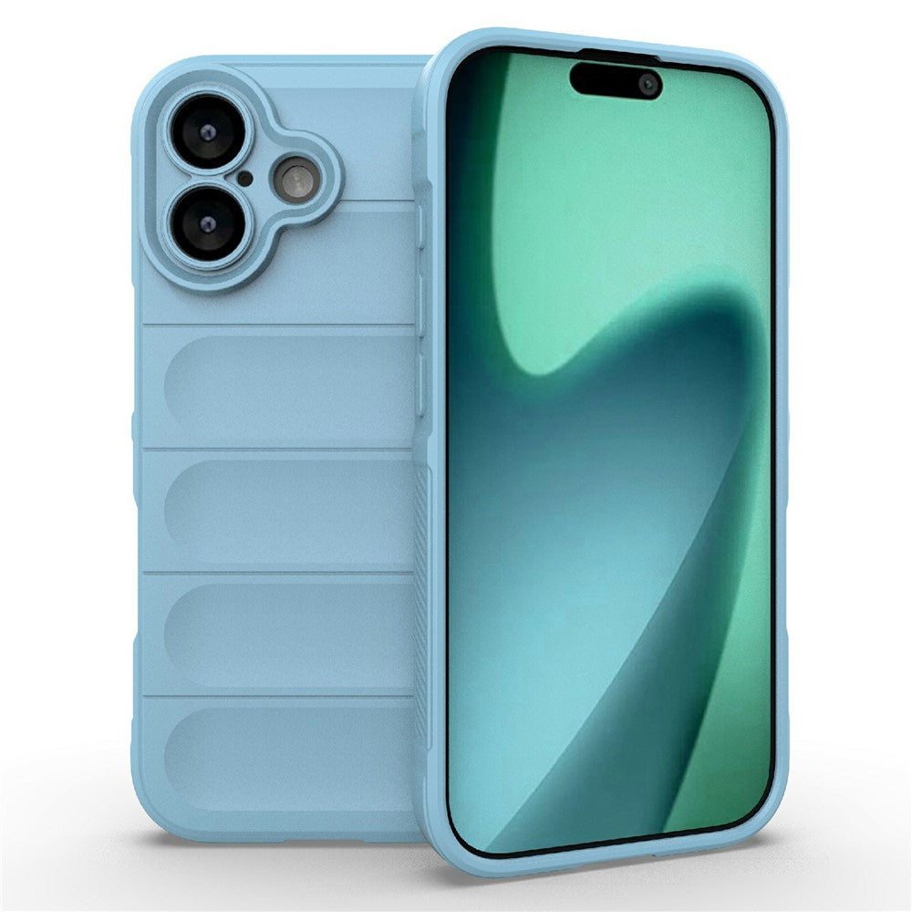 Husa Wave pentru iPhone 17, Grip Microfiber, ShockProof - Bleu