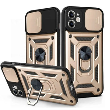 Husa Armor pentru Samsung Z Fold6, CamSlide, Ring Stand - Auriu