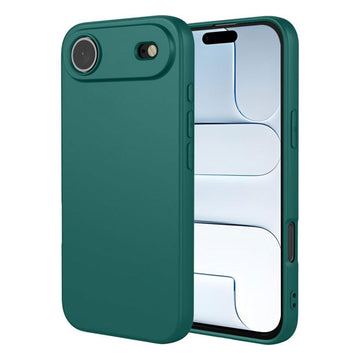 Husa Soft pentru iPhone 17 Air, MicroFiber, TPU - Verde inchis
