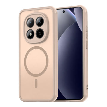 Husa MagFrost Pro pentru Xiaomi Redmi Note 15 Pro 5G, Matte MagSafe, Frosted Frame - Auriu