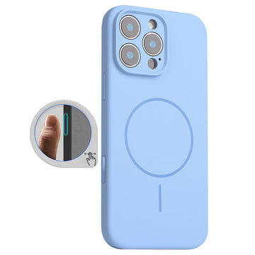 Husa MagThin pentru iPhone 16 Pro Max, SoftTouch, Camera Control, TPU - Albastru deschis