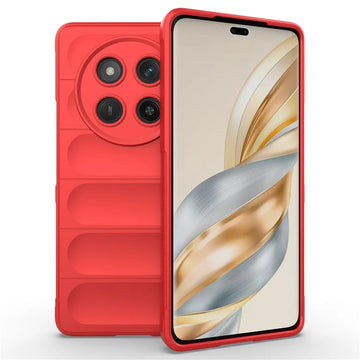 Husa Wave pentru Honor Magic7 Lite, Grip Microfiber, ShockProof - Rosu