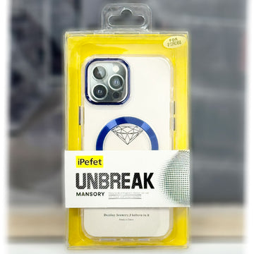 Husa iPefet Clear pentru iPhone 13 Pro Max, AntiDrop cu MagSafe, Acryl - Albastru