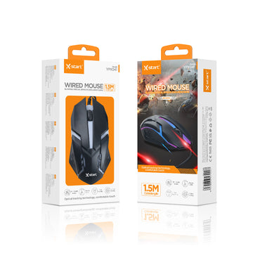 Mouse Uri cu Fir X-Start YPX04, Gaming - Negru