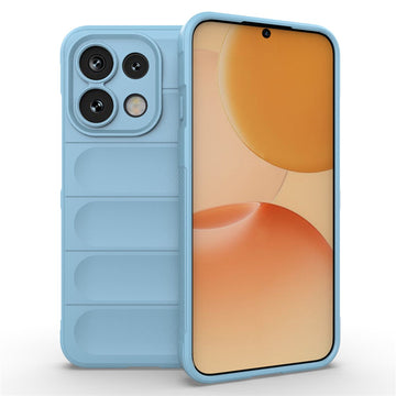 Husa Wave pentru Oppo Reno 16F/16Fs, Grip Microfiber, ShockProof - Bleu