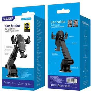 Suport Auto Kaku KSC-588B, cu Cleme Laterale, Montaj Bord, MultiAngle, Brat Ajustabil - Negru