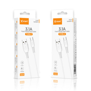 Cablu Date si Incarcare, USB-A la USB-C X-Start SJX357C, 3.1A, 1m, White