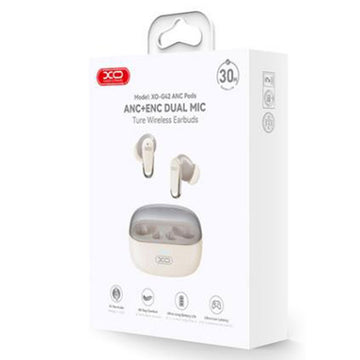 Casti Wireless In-Ear XO G42, Baterie 35/300mAh, DualMic, ANC+ENC, ~34h Utilizare - Bej