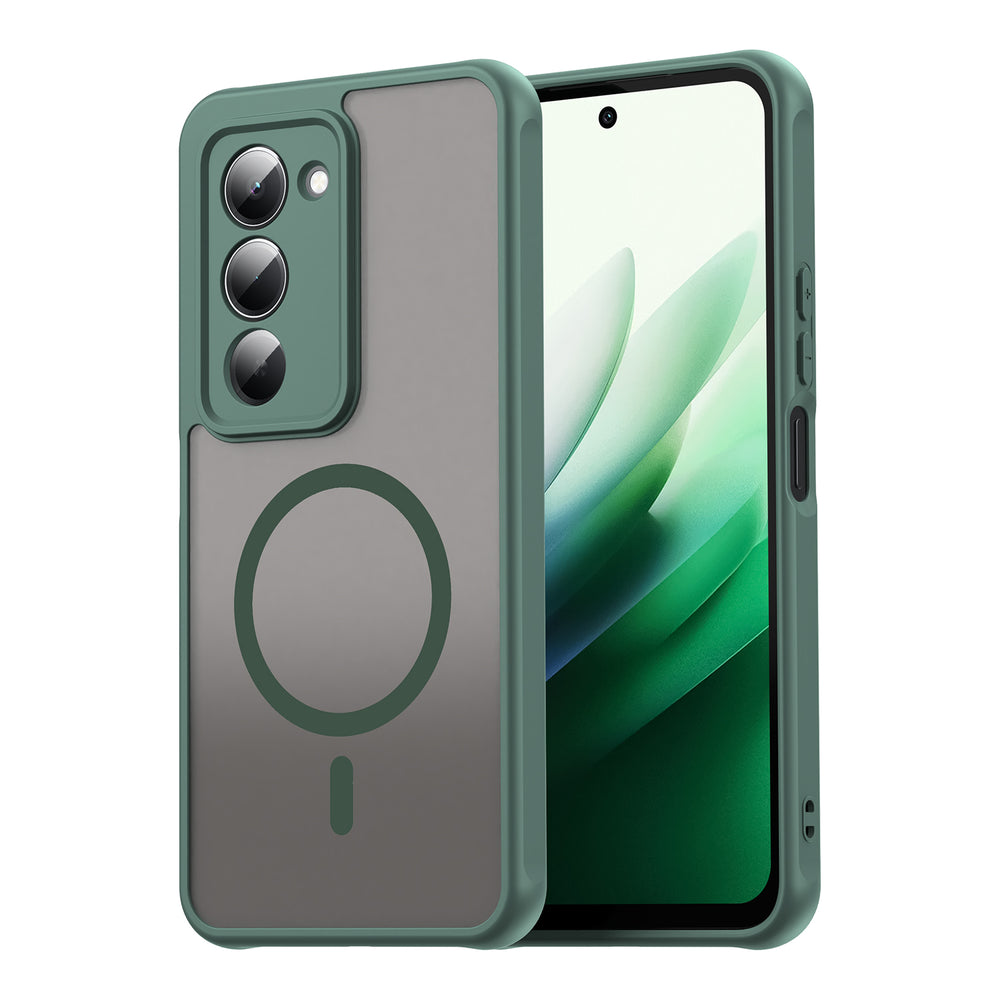 Husa MagFrost Pro - Xiaomi Redmi 15C, Matte MagSafe, Frosted frame, Green
