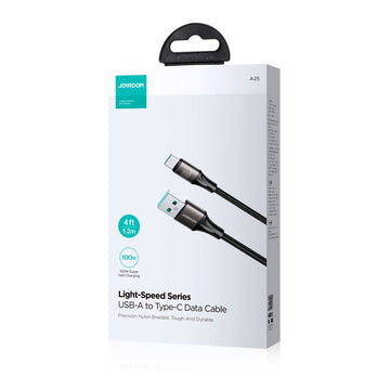 Cablu Date si Incarcare Joyroom S-A25, USB-A la USB-C, 3A, 2m - Negru