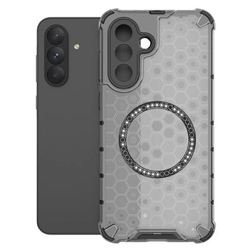 Husa HoneyComb pentru Samsung A36, A56, Magnet MagCase, AntiDrop Corners - Gri