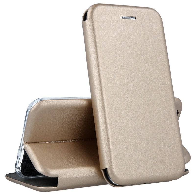 Husa Flip - Oppo A59 - Magnetic Shell, Gold