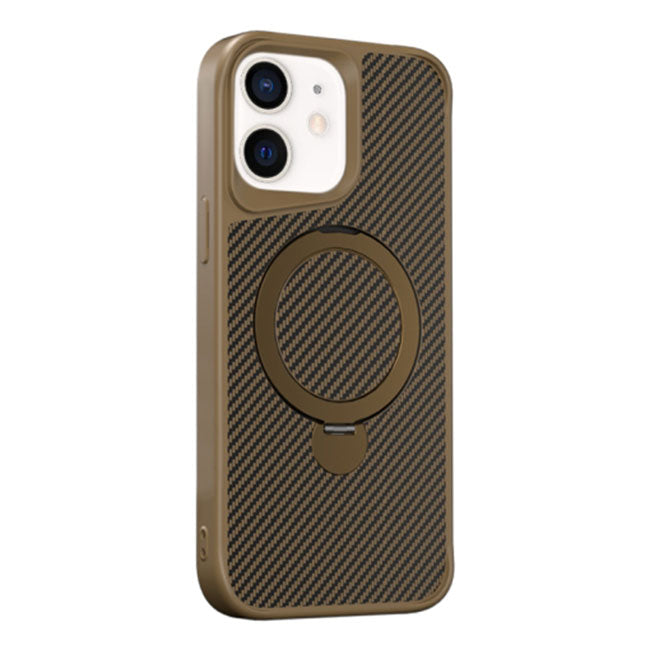Husa MagStand - iPhone 16 Plus, MagCase Ring, Carbon, Gold