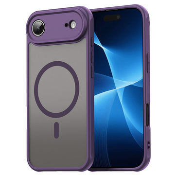 Husa MagFrost Pro pentru iPhone 17 Air, Matte MagSafe, Frosted - Rama mov