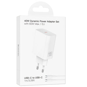 Incarcator Retea + Cablu USB-C Hoco C162A, 40W, 1xUSB-C, QC 3.0 - Alb