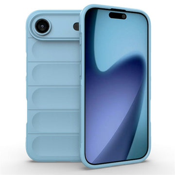 Husa Wave pentru iPhone 17 Air, Grip Microfiber, ShockProof - Bleu