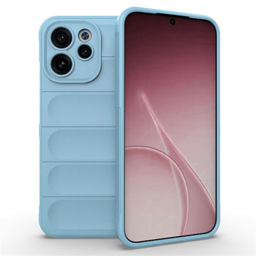 Husa Wave pentru Oppo, Reno 15F, Grip Anti-Shock, TPU - Bleu