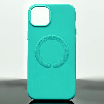 Husa Kraft pentru iPhone 15 Plus, MagCase, Piele ecologica - Turcoaz