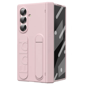 Husa Strip pentru Samsung Z Fold 7, cu Maner de Sustinere - Roz