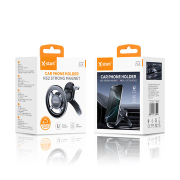 Suport Auto X-Start Z65, Magnetic, Montaj Ventilatie, MagRing, MultiAngle - Negru