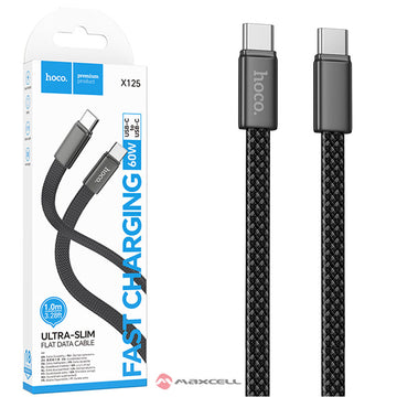 Cablu Date si Incarcare, USB-C la USB-C, 60W, 1m, Negru