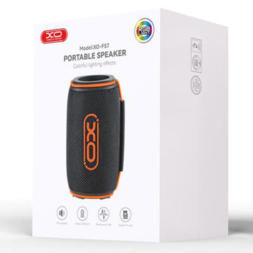 Boxa Portabila XO F57, Wireless BT 5.3, 10W, 1500mAh, TF Card, Compact - Portocaliu / Negru