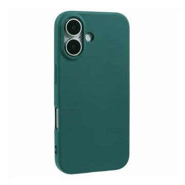 Husa Soft pentru iPhone 16, MicroFiber, TPU - Verde inchis