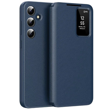 Husa Flip Smart pentru Samsung S25 Plus, Magnetic View, Wallet - Bleumarin