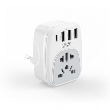 Adaptor Socket XO WL26, 1xUSB-C, 3xUSB, Multiport, EU, Extra Standard - Alb