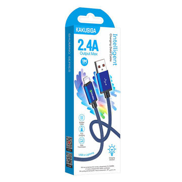 Cablu Date si Incarcare Kaku KSC-967, USB-A la Lightning, 18W, 2.4A, 1m - Albastru
