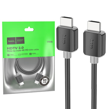 Cablu Audio si Video Hoco US08, HDMI la HDMI, 4K HD, 1m - Negru