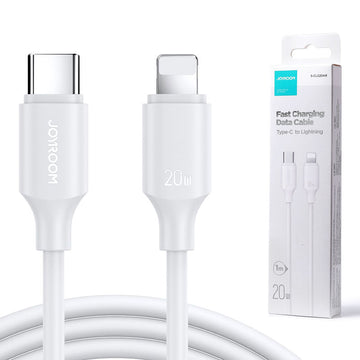 Cablu Date si Incarcare Joyroom S-CL020A9, USB-C la Lightning, PD20W, QC3.0, 1m - Alb