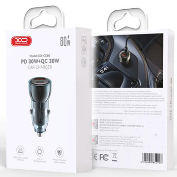 Incarcator XO CC60 Auto, 60W - Albastru